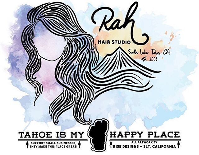 Tahoe is our happy place💙
A huge thank you to our friends over at @risedesigns for this beautiful artwork!! Every day we are so thankful for everyone&rsquo;s continued support. We will get through this together! 💙 #rahhairstudiotahoe #supportsmallb