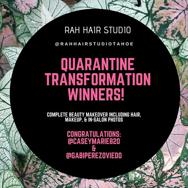 🎉CONGRATULATIONS🎉 @caseymarie820 and @gabiperezoviedo!!!! You two are the lucky winners of our Quarantine Transformation Giveaway 😍Stay tuned to see the results on these two beautiful ladies! 
#rahhairtahoe #quarantinetransformation