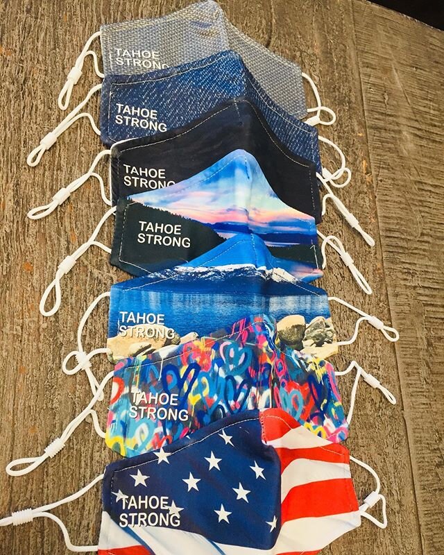 Tahoe Strong masks by @tahoeheartbeat now available at Rah!! Only $6.99! Stay safe beauties 💙💪🏽#tahoestrong