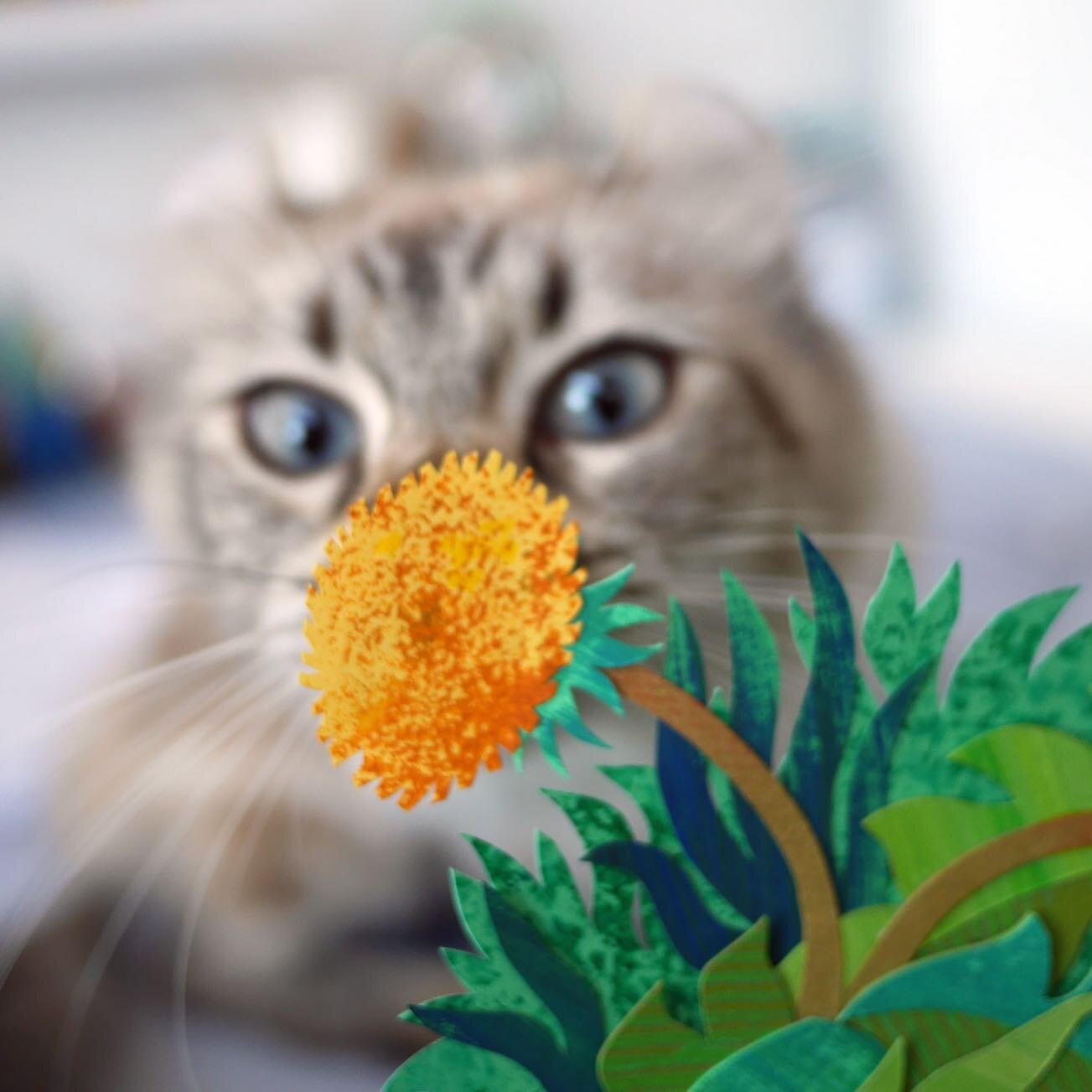 Stop and smell the dandelions. 

Can&rsquo;t wait to show you the rest of this piece... 🐇

#cutpaperillustration #cutpapercollage #dandelion #bunnynest #highlandlynx #noriyetiflo #paperflower