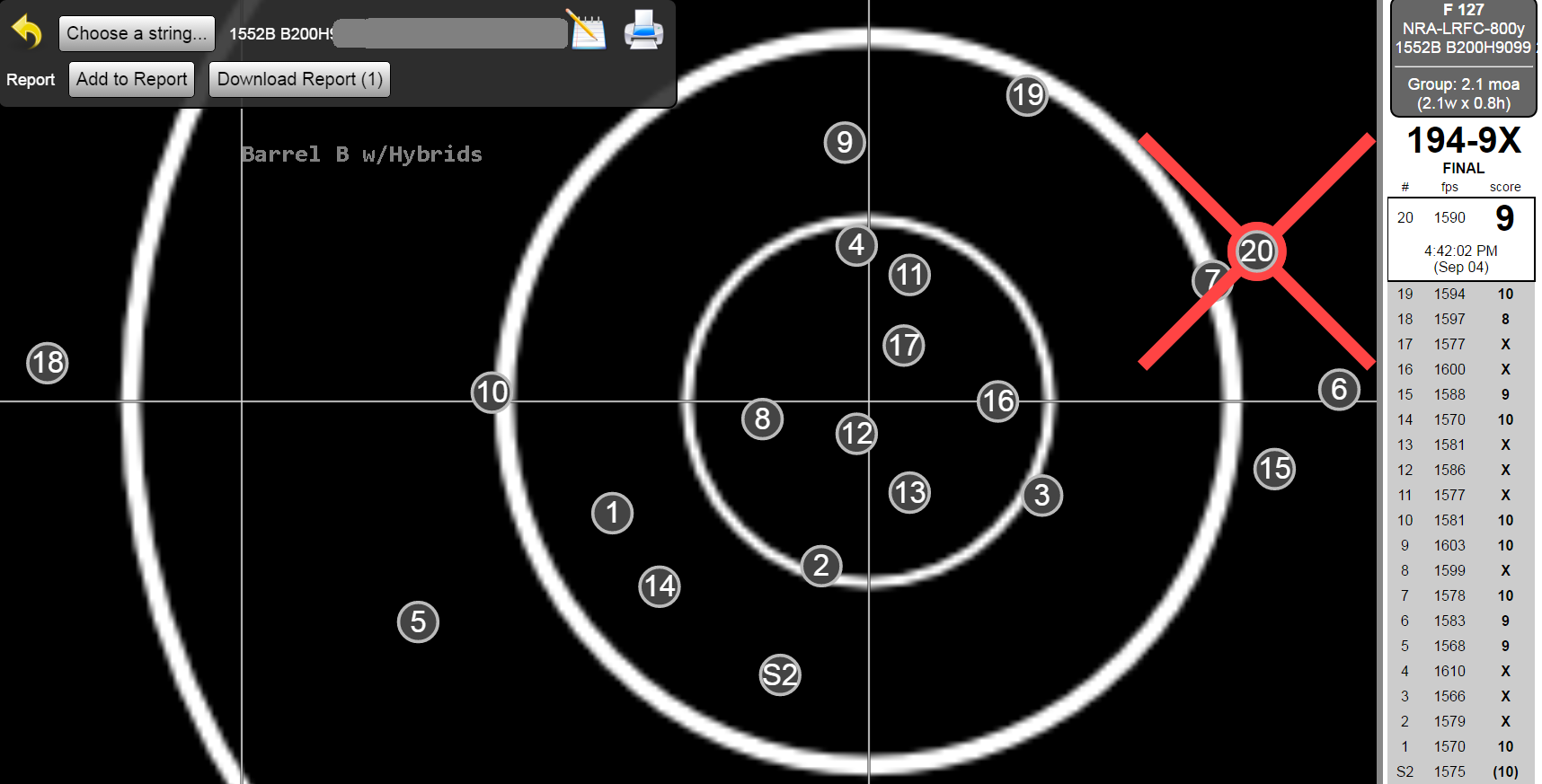  Berger 200 Hybrids in Barrel B again &nbsp;(click image to enlarge) 