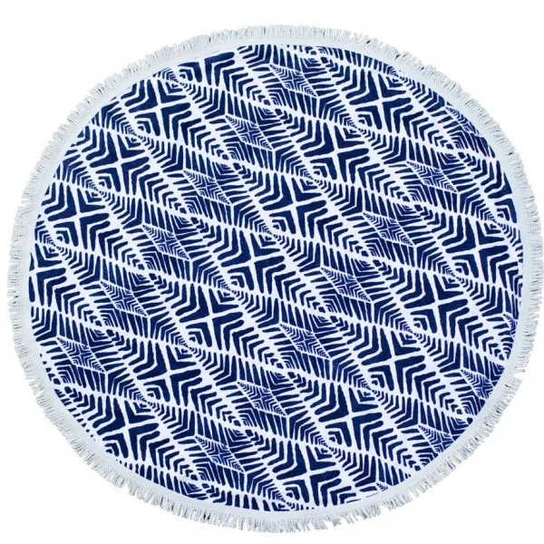 The Beach People Paradise Round Towel "deep etched"