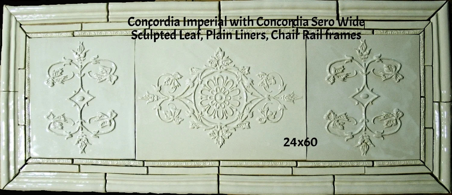 Concordia Imperial, Concordia Sero Wide 31x15, 20x15 & 15x15, Gloss White glaze
