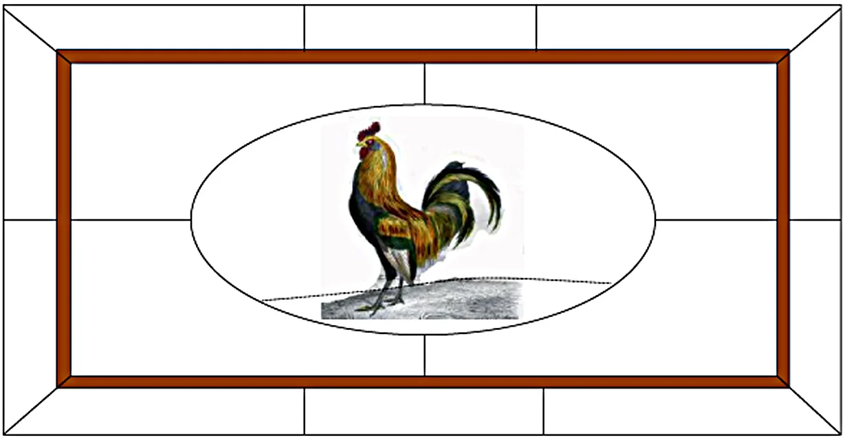 Oval Rooster w-color Listello-Chair Rail.jpg