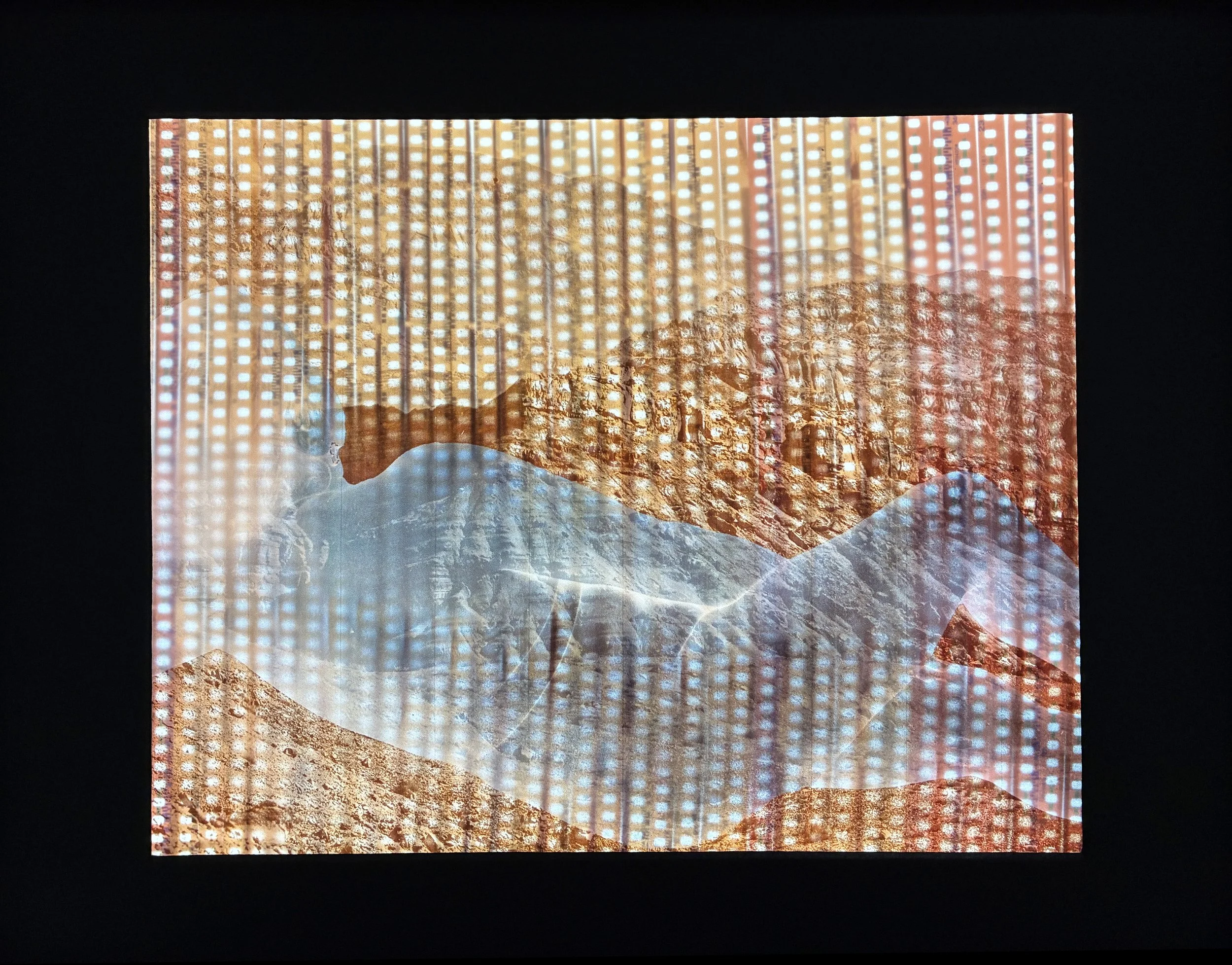 After Weston and Bell 5, 2026, archival pigment print on backlight film, 35mm Negatives, LEDs. 11" x 14"