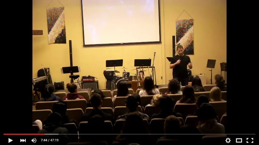 Speaking to Students at Alma Heights Christian School