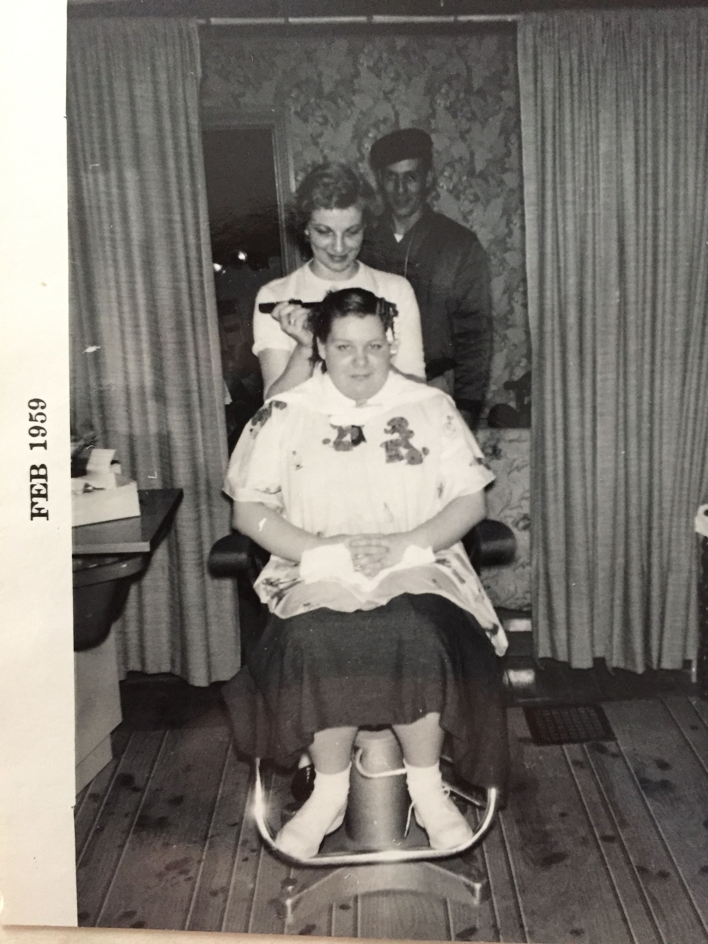 Nanny in her salon.