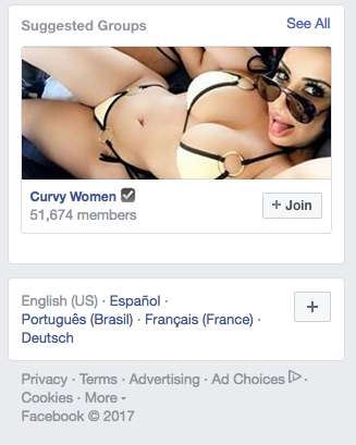 This is the group Facebook suggests I should join.
