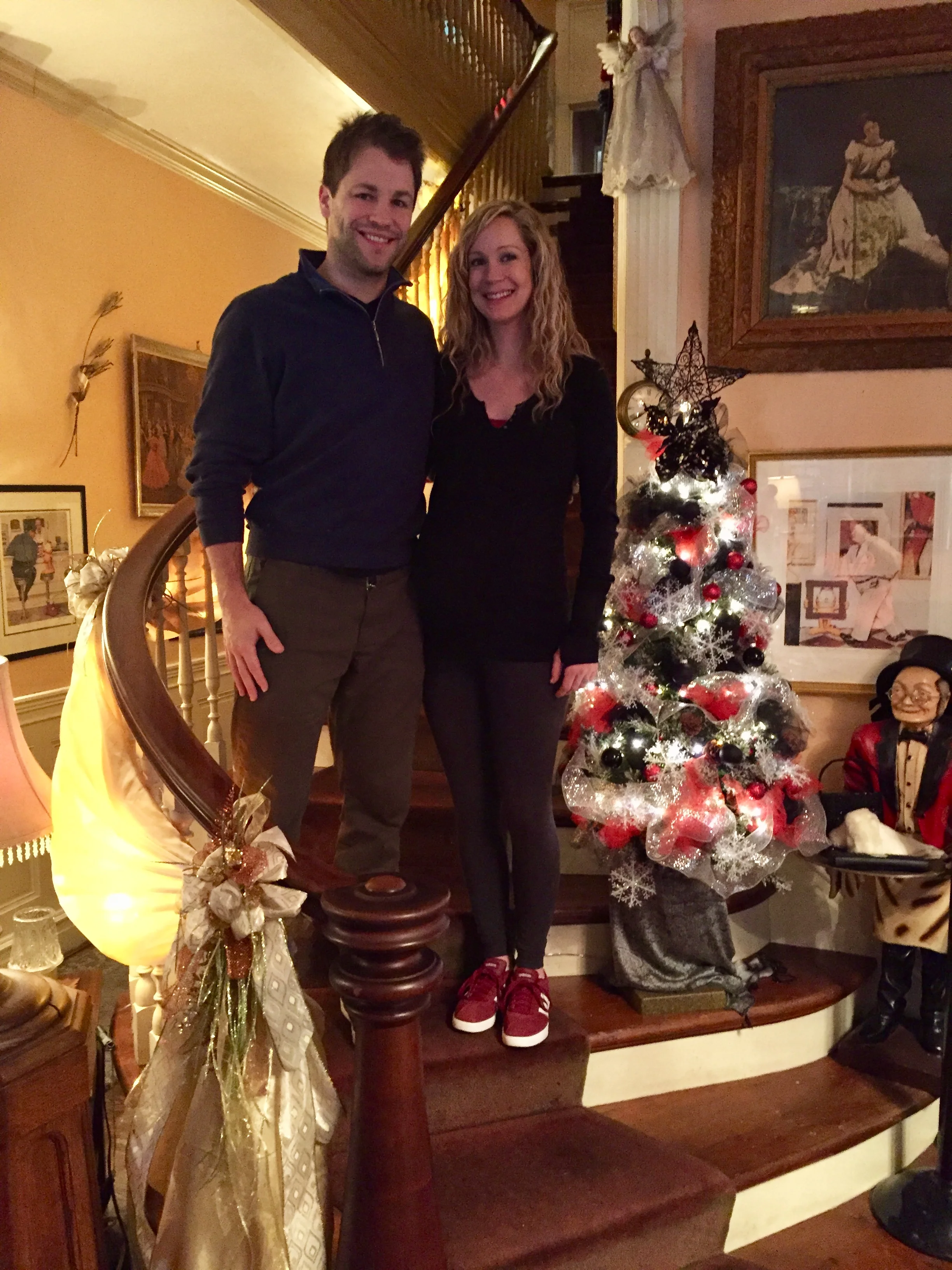 Whit & I at a B&B, a gift from my parents. Dec. 2017