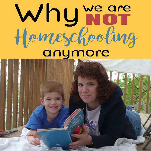 Why we are NOT homeschooling anymore