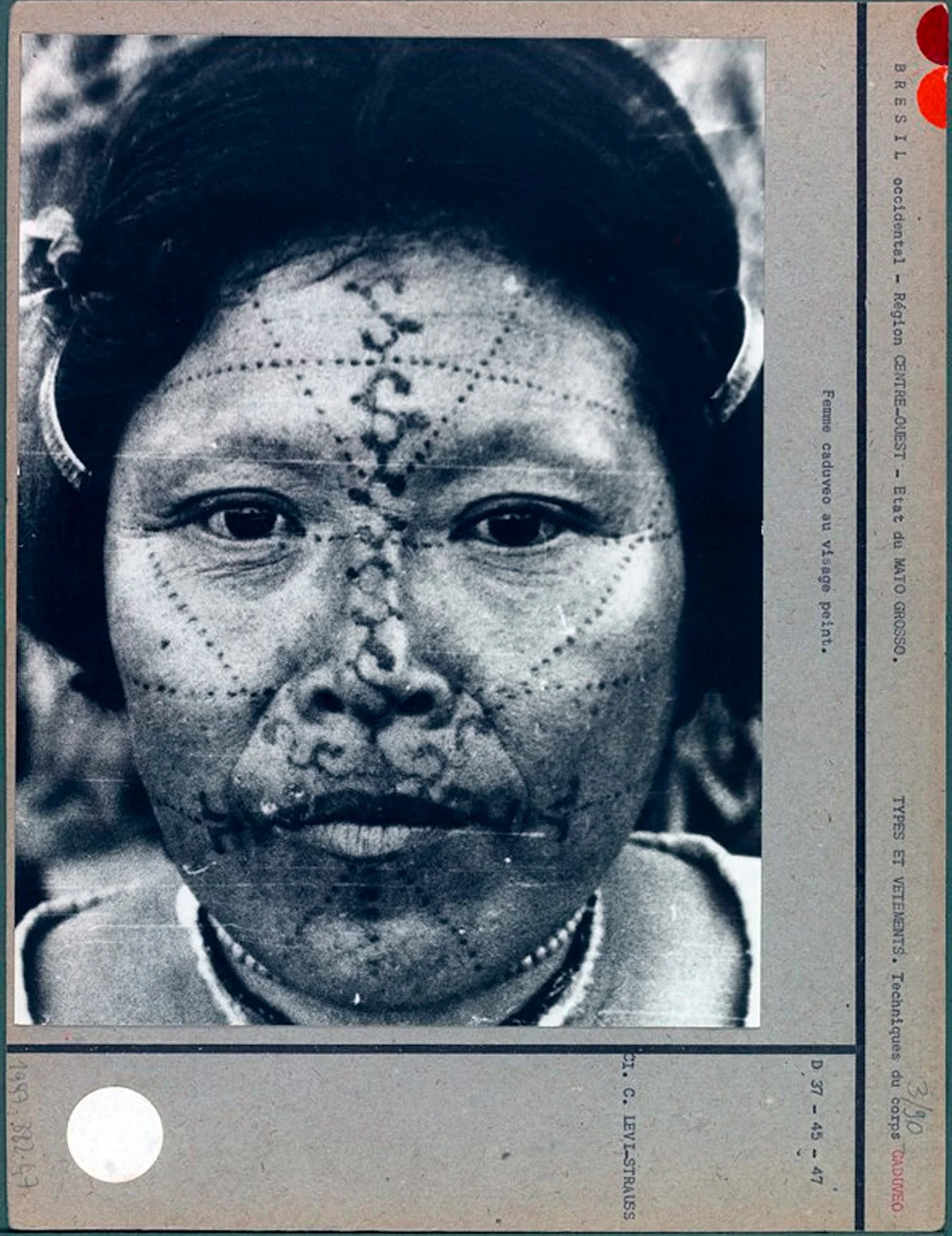 Caduveo Body Painting , Claude Lévi-Strauss, Brazil, 1935