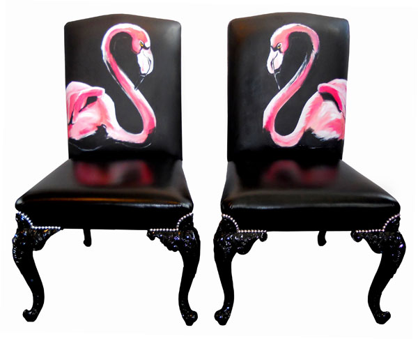"Ibiza Flamingo Pair"