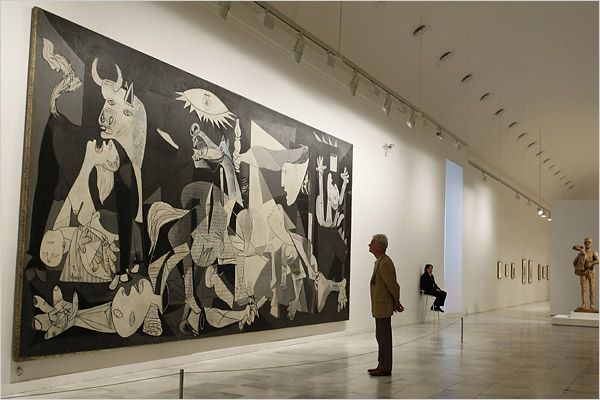 The Reina Sofia Museum, Guernica by Pablo Picasso (image source: Nytimes)