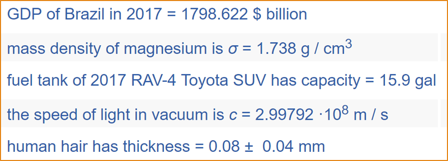truenumbers can be about any domain, as the list above shows. expressed in a structured yet readable LANGUAGE they are ideal for search, indexing and analytics