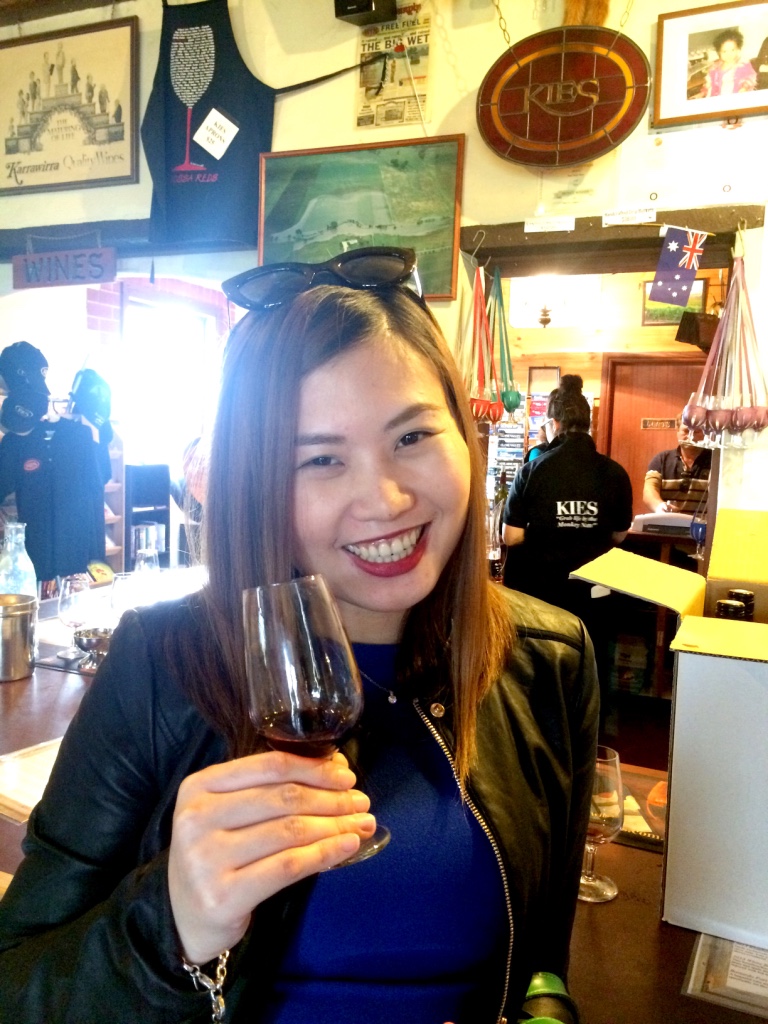 Here I was, wearing Hot Stuff at Kies Winery in Adelaide.