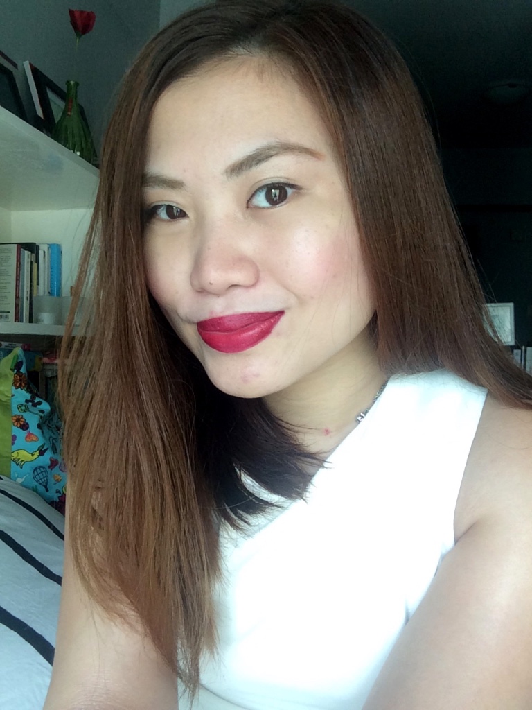 Pure Garnet on me, a beautiful plum red shade.