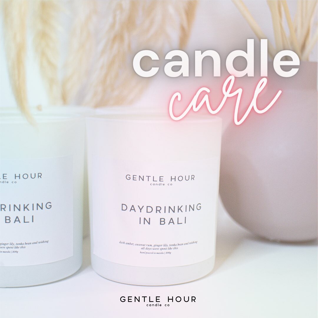 What are all these candle care tips and why is it important? ✨ We definitely want to keep ourselves and our spaces safe so here are gentle tips for when you light up your Gentle Hour candles 🤍 Threw in a little something something too 😉
&bull;
&bul