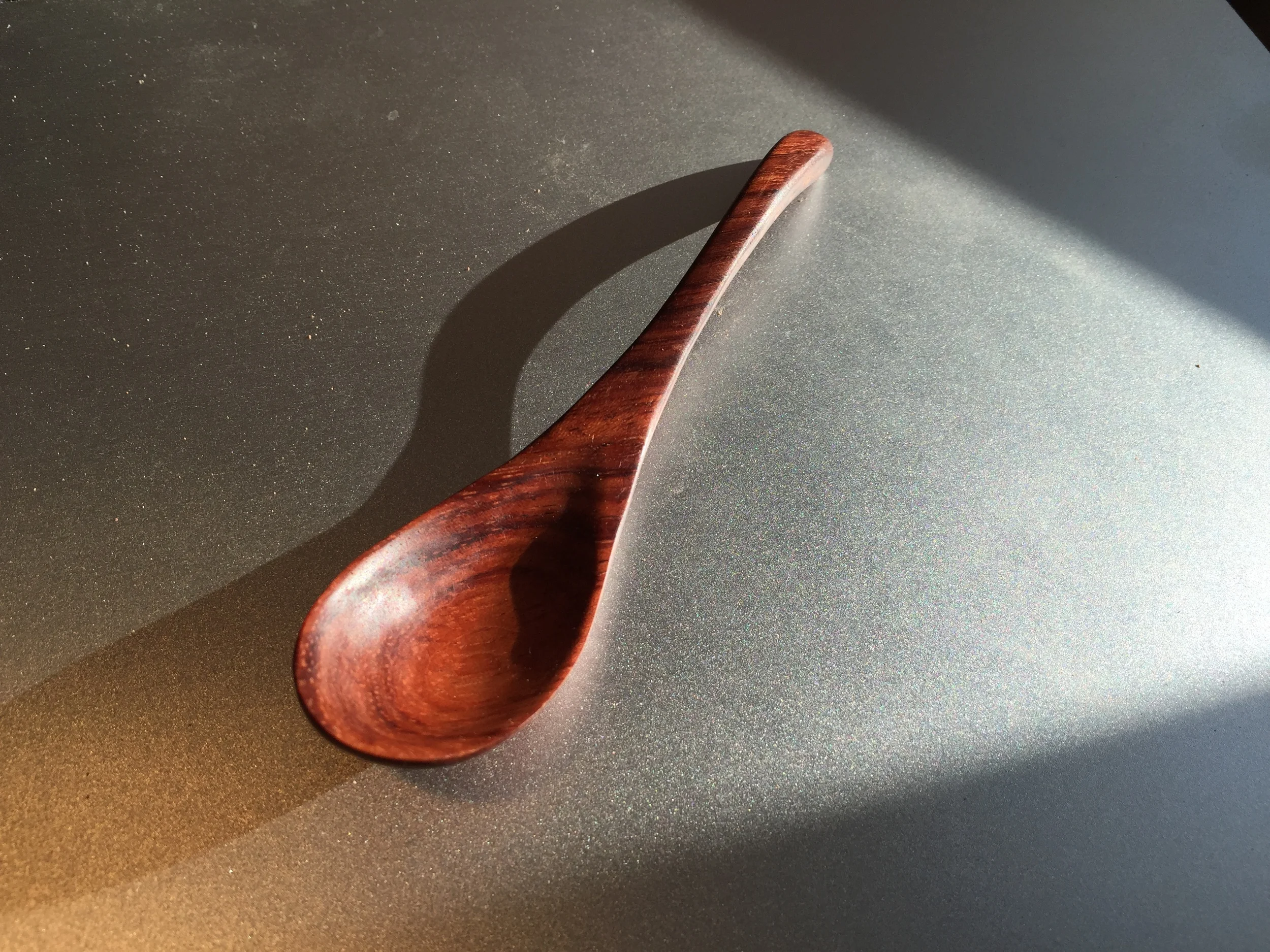 Handmade red heart spoon