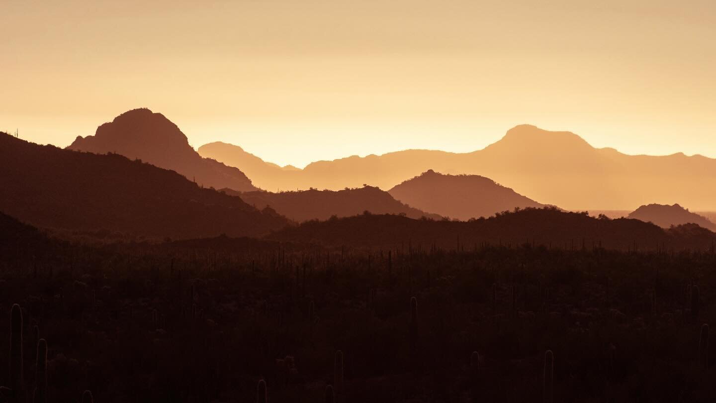 Red and blue, hot and cold, start and finish. Two views bookending 2023. In desert red, a January sunrise over the Ajo Range in Arizona. In Blue Ridge hues, a December view across the Smokies and deep into the Southern Appalachians of North Carolina.