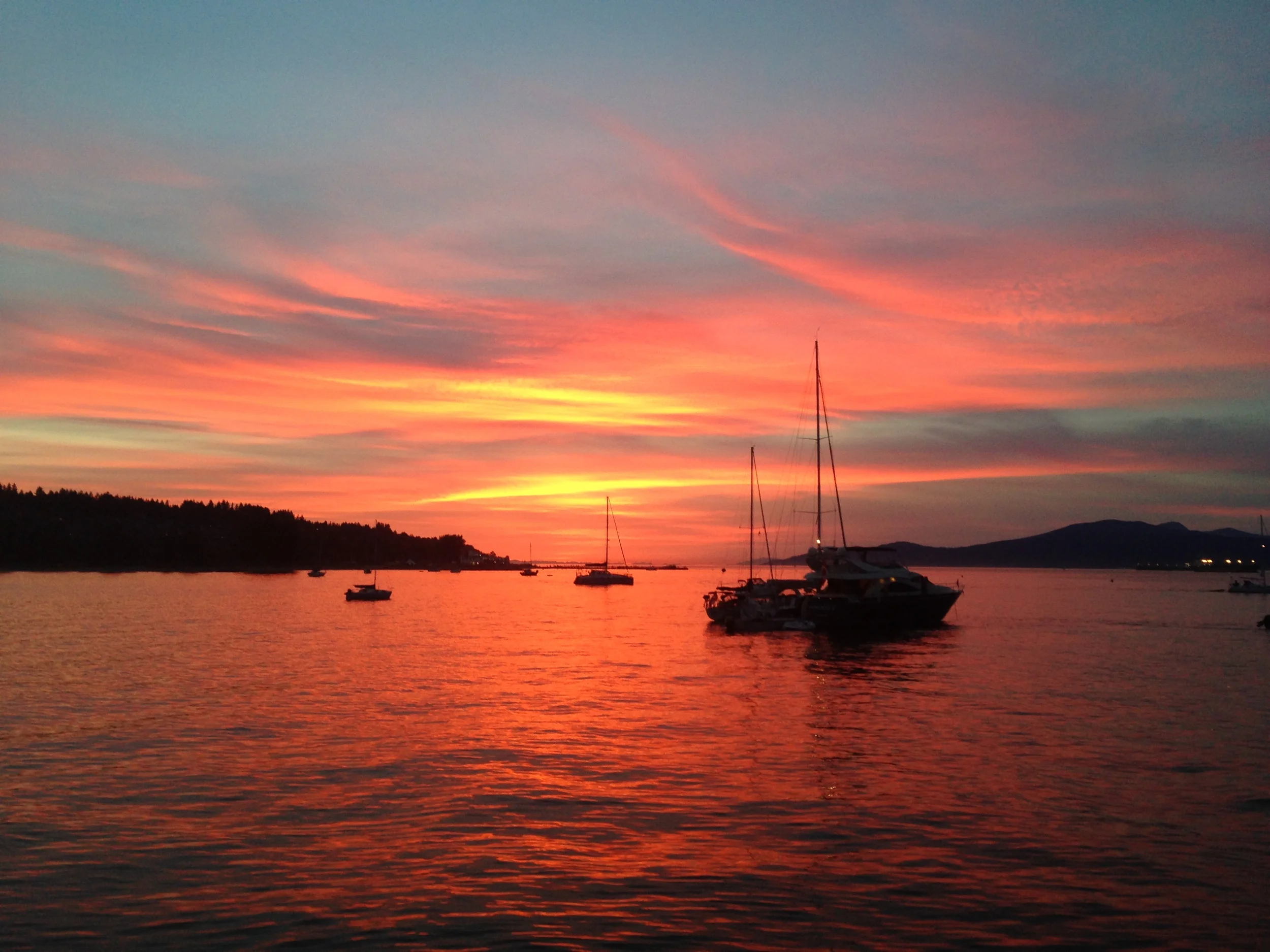 Sunset off Jericho Breakwater