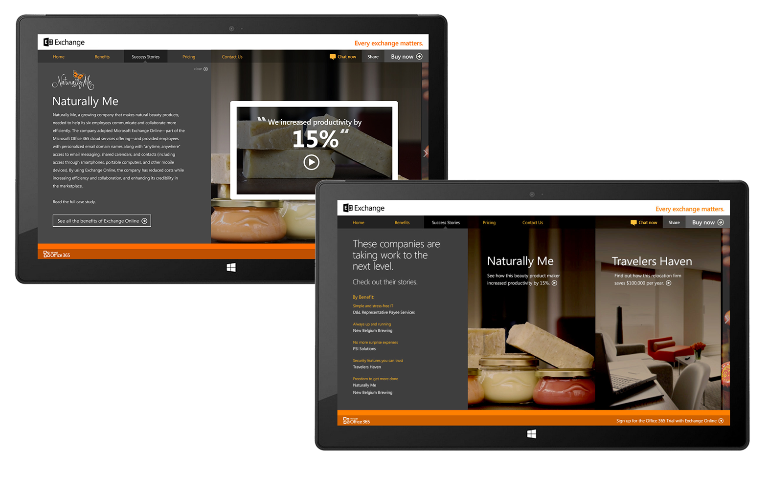 Case study navigation and article page