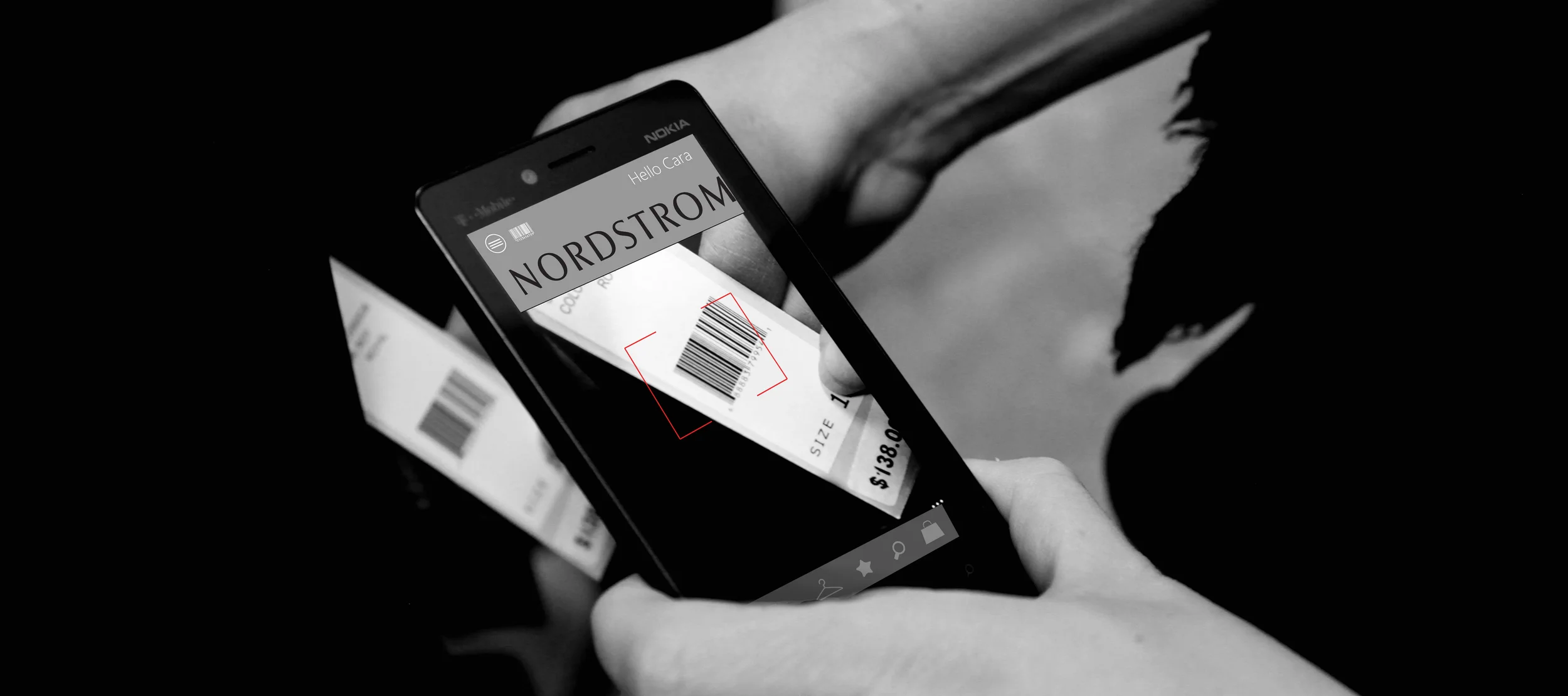 Barcode scan to add items to dressing room