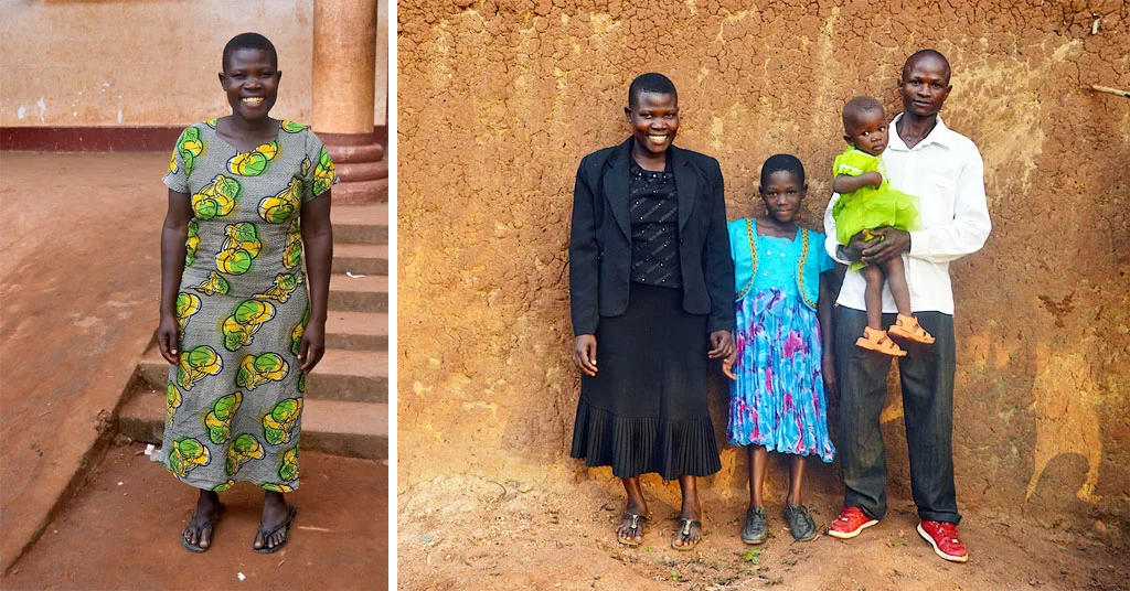 Lofisa with her family in Namatala. 