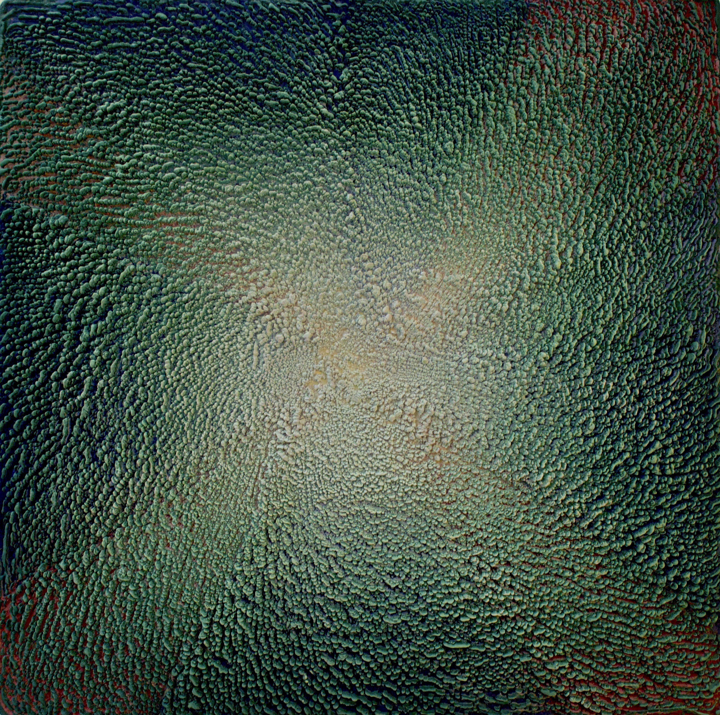 Rowena Boyd The Cosmic Egg , 2016 Encaustic on board 98 x 98cm
