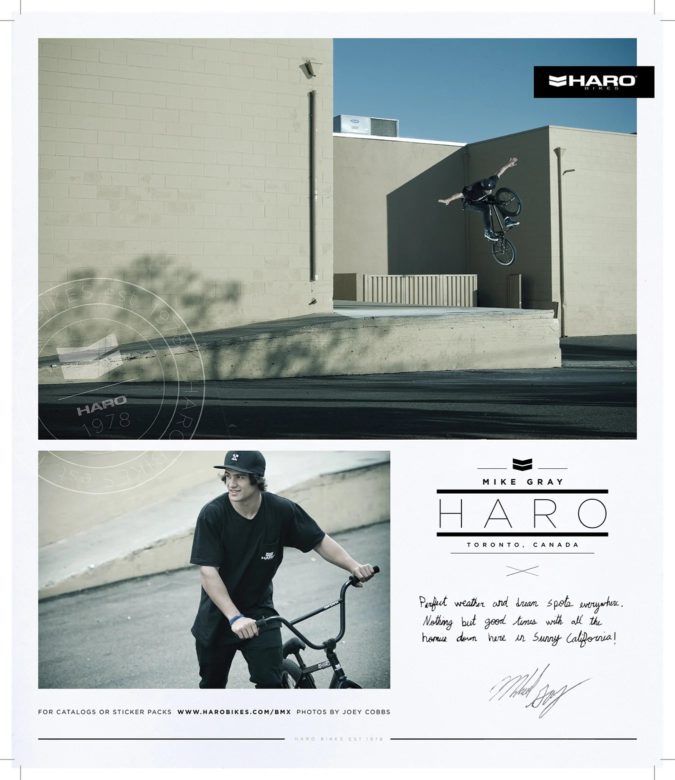  Mike Gray - Haro Bikes Ad - 2014&nbsp; 