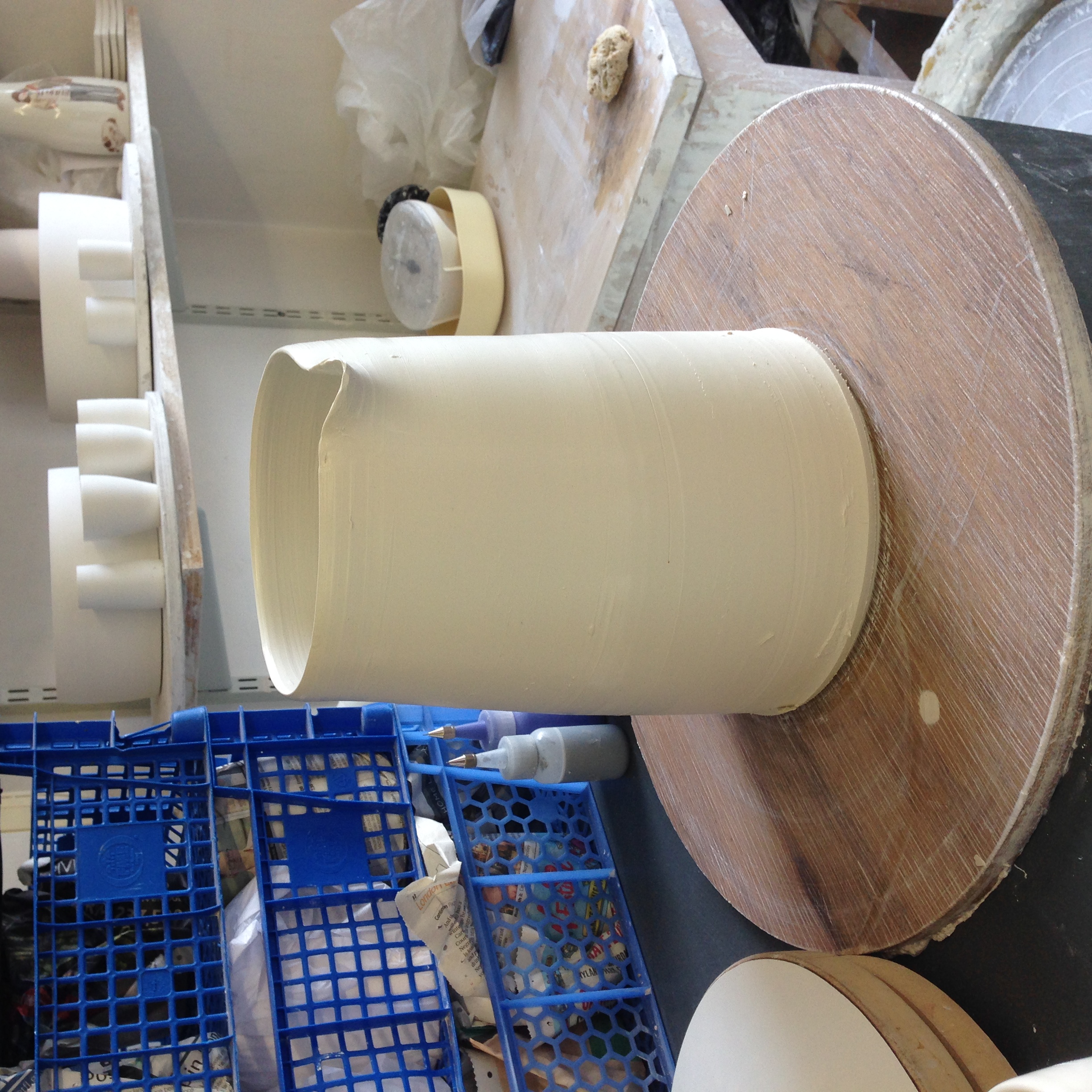 The freshly thrown body of my jug