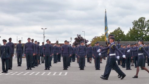 Air Cadets taking part in drill.