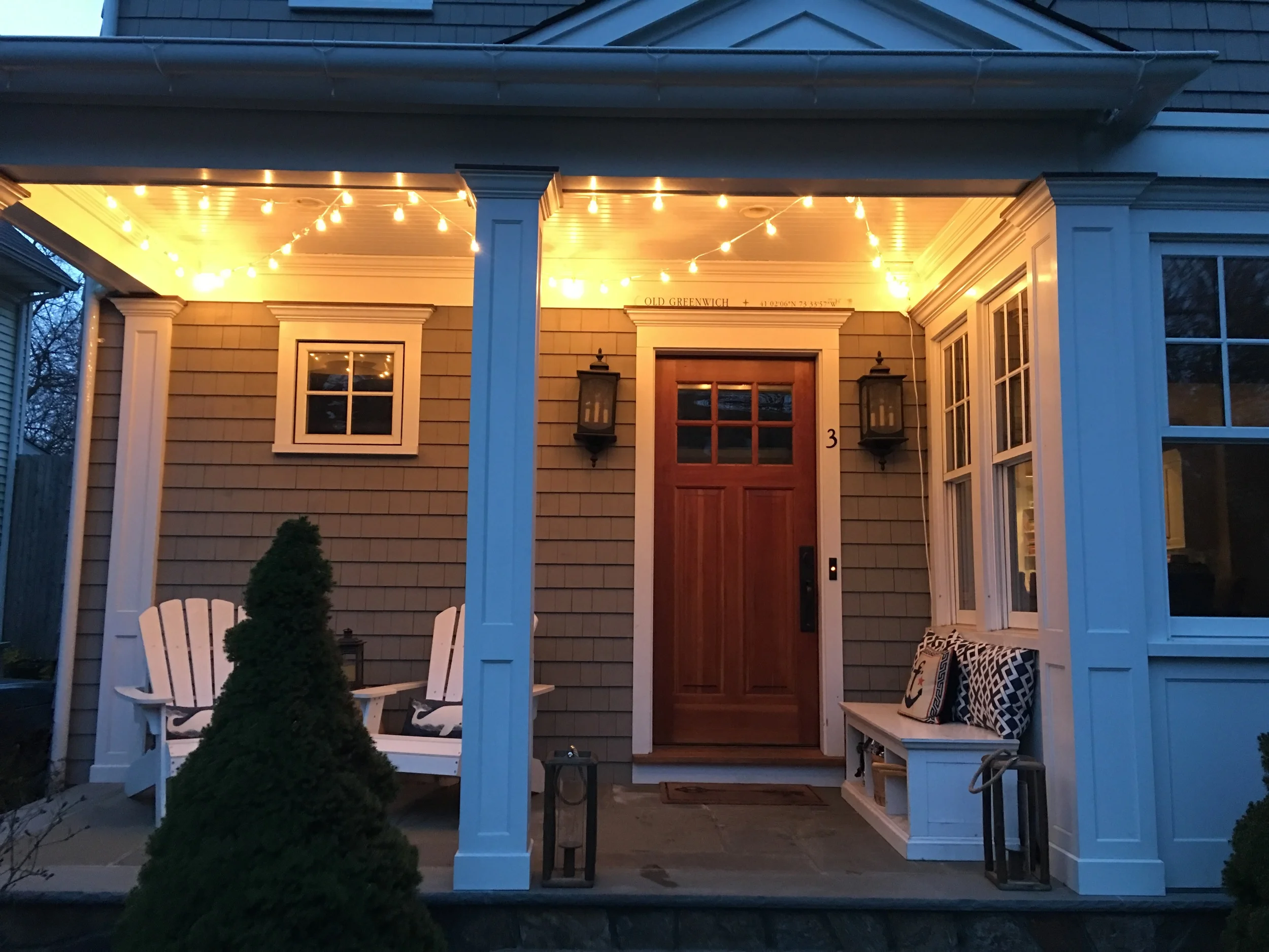 {Twinkle, Twinkle: The porch is ready for an evening glass of rosé thanks to the hubby + Target}