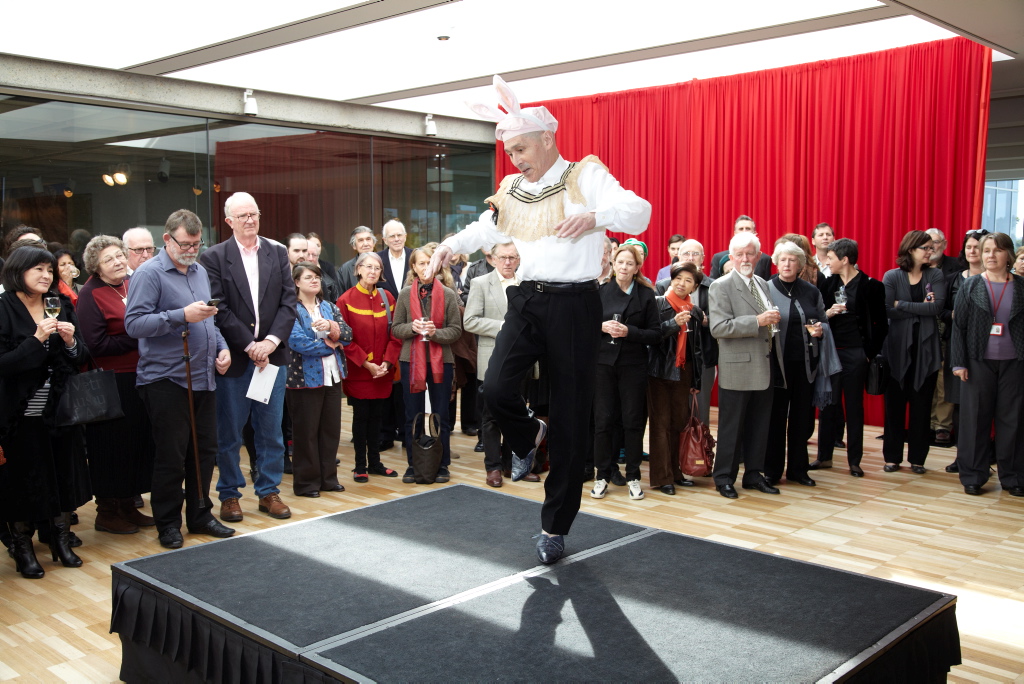 Yoshito Ohno performing at the opening of the exhibition, Art Gallery of New South Wales, Sydney