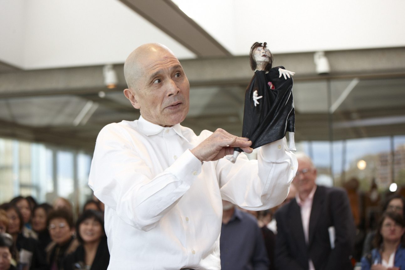 Yoshito Ohno performing at the opening of the exhibition, Art Gallery of New South Wales, Sydney