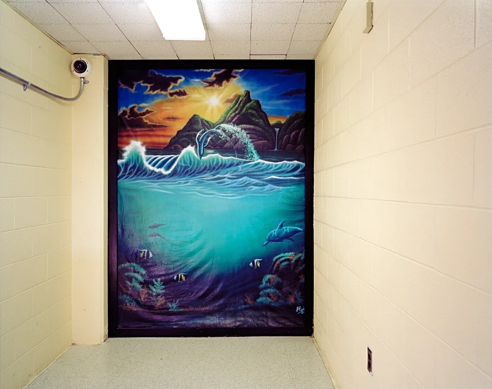 © ALYSE EMDUR - Anonymous Backdrop Painted in Shawangunk Correctional Facility, New York 2005-2011