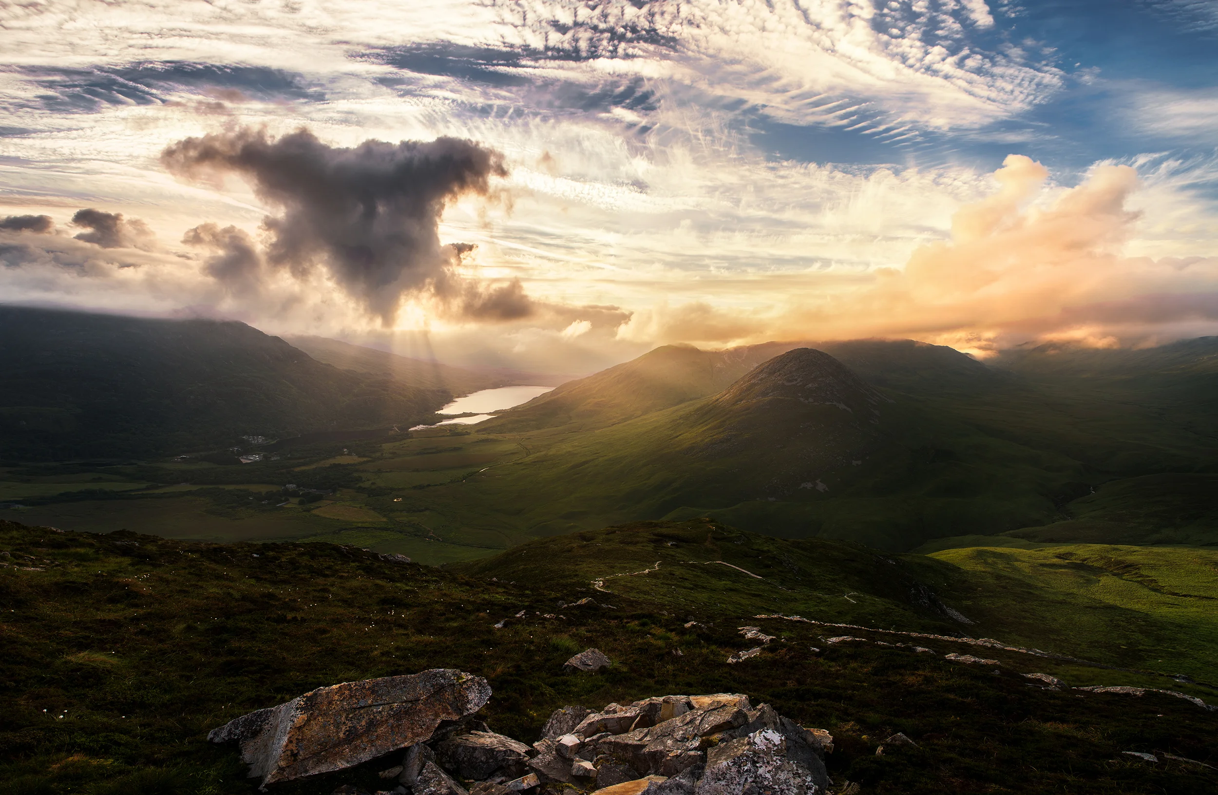 Sunrise over Kylemore Abbey