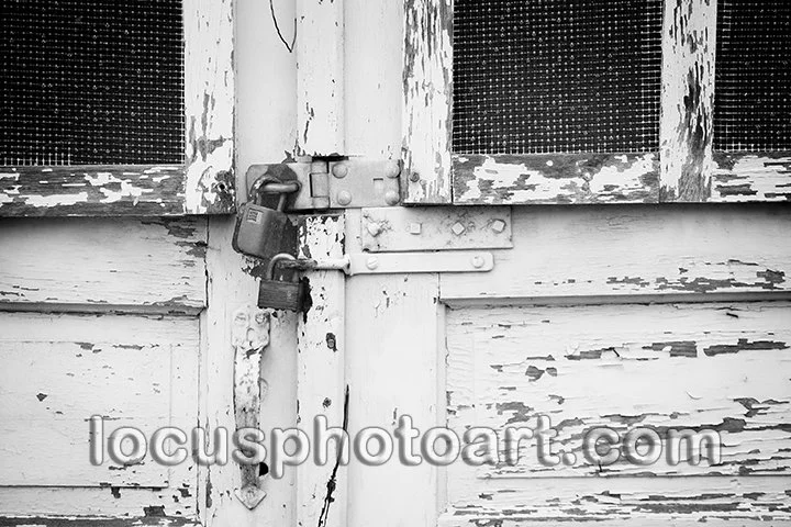 Padlocks and Peeling Paint 9568 BW FB.jpg