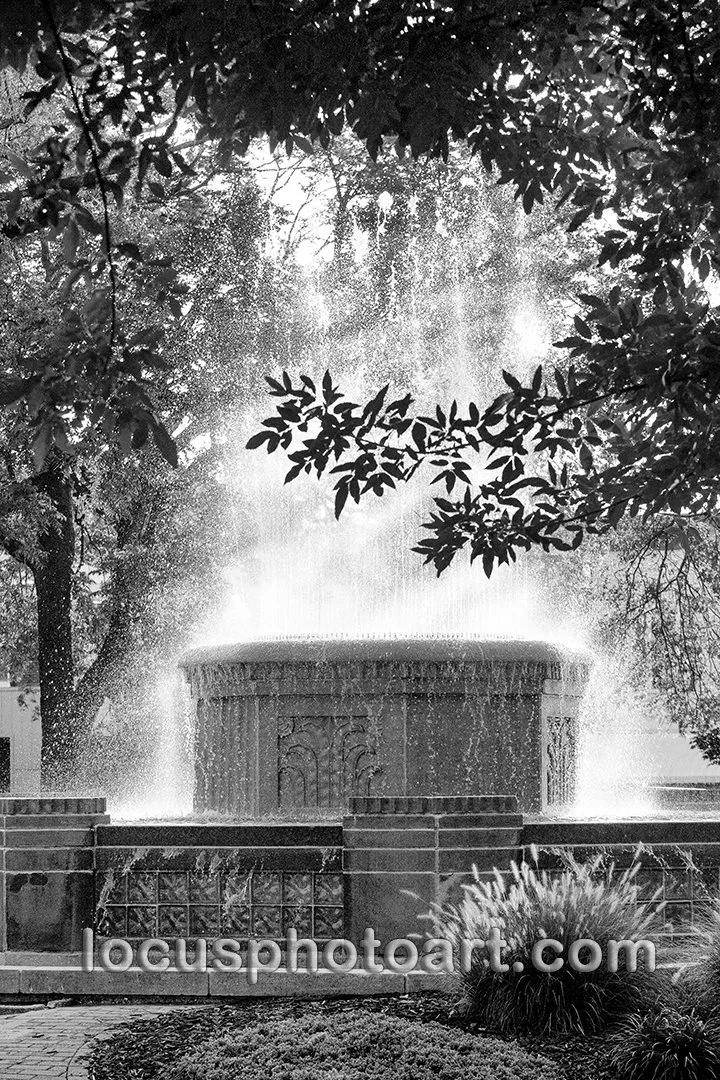 Fountain in Highland Square 5968 BW FB.jpg
