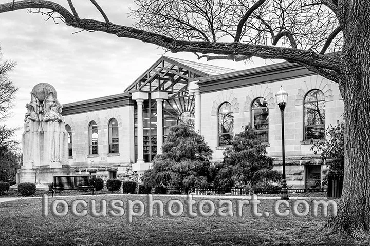 J22 Library Viewed from the Fountain 1844 BW FB.jpg
