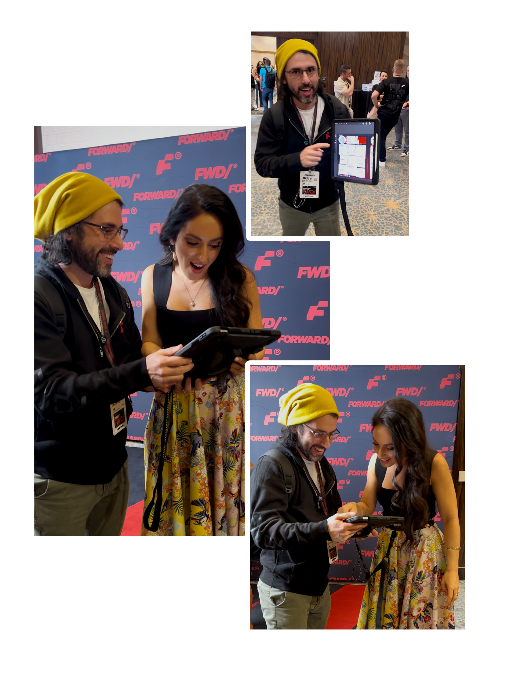 Shadé Zahrai reacts to seeing the visual notes Alejo created from her talk at the Forward Events in Vegas