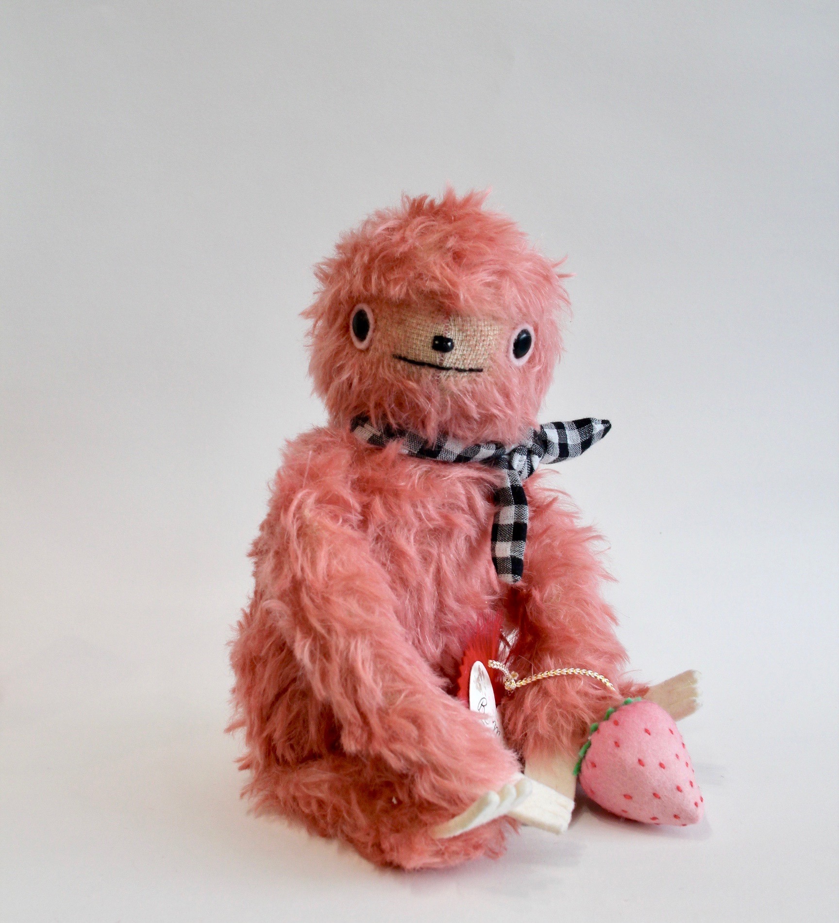 Hand-dyed Strawberry Sloth SOLD OUT