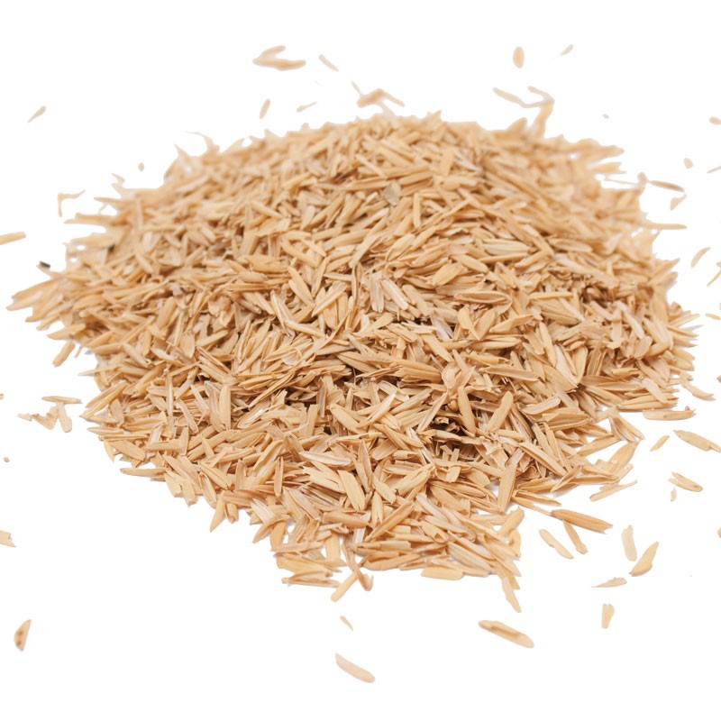  photo of a pile of rice hulls 