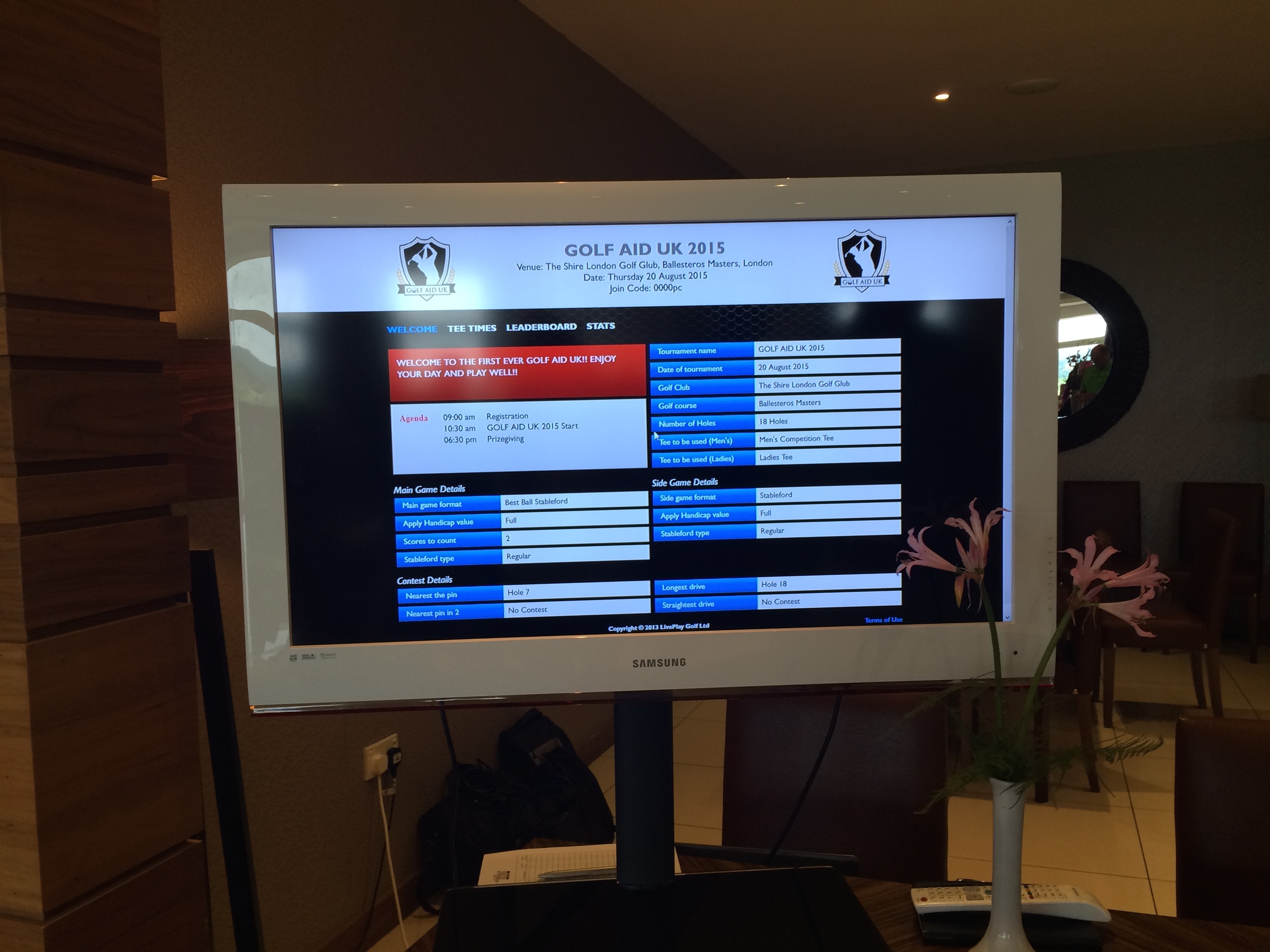 Live Scoring kindly sponsored by Golf Score Live