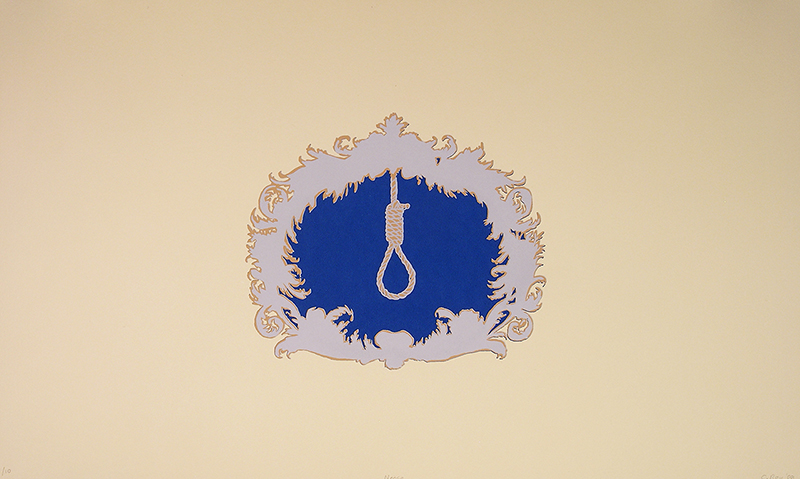 Cartouche with noose