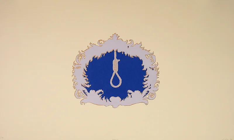 Cartouche with noose
