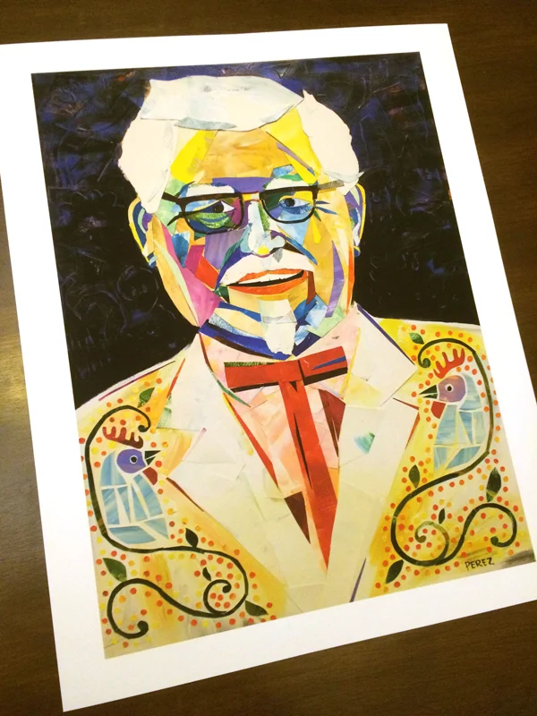 Colonel Sanders Collage Giclee Print by Andy Perez