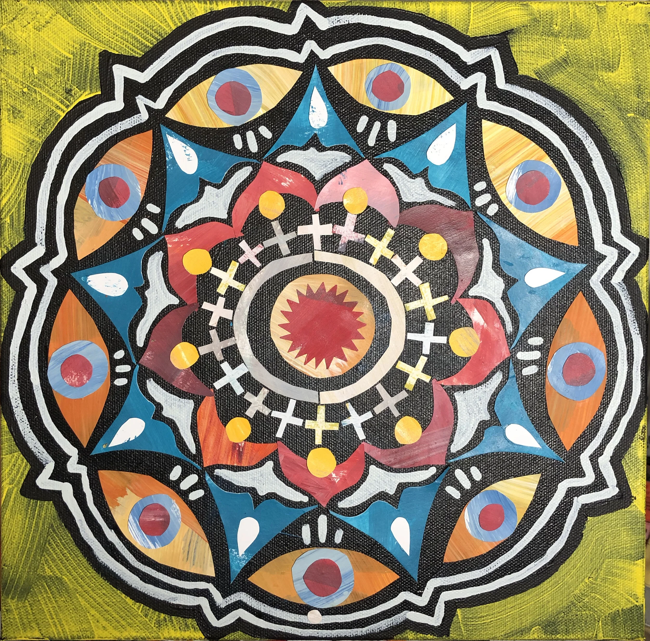 The Eyes Have It Mandala Andy Perez collage artwork 