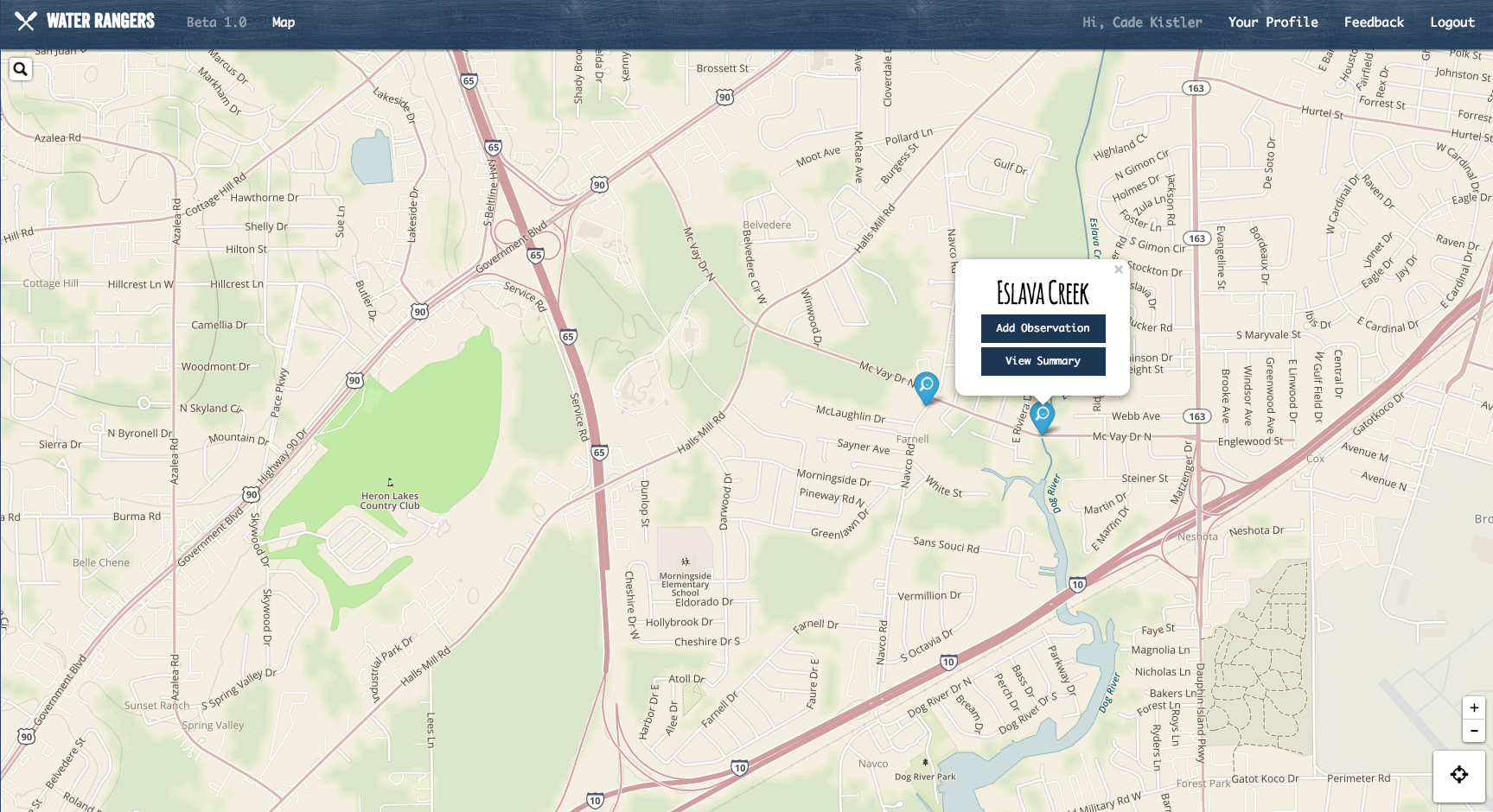 Water Rangers innovative web tool provides a user-friendly, visually appealing method for entering water quality and other relevant data about local waterbodies.