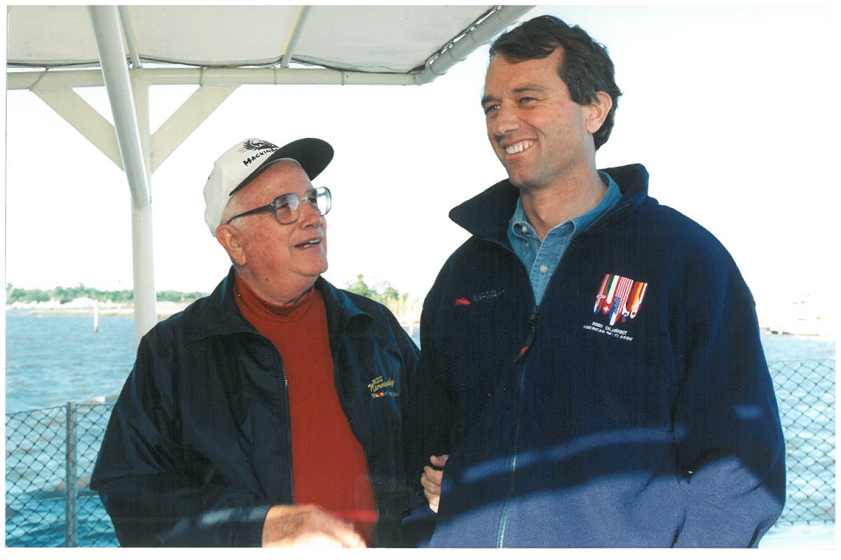 Jack pictured alongside Robert Kennedy, Jr. when Mobile Baykeeper affiliated with Waterkeeper Alliance in 1999. 