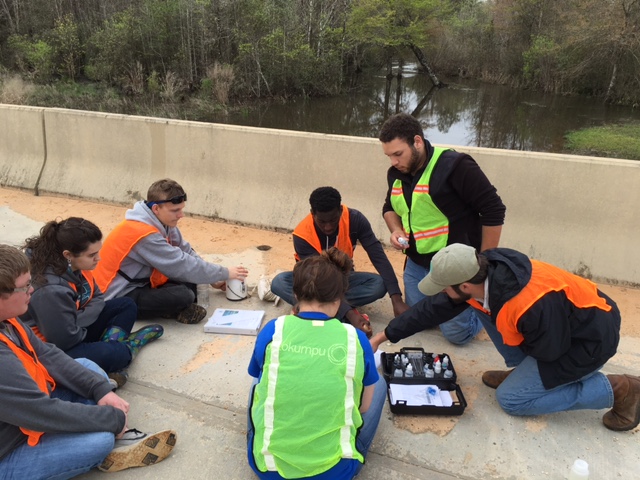 SWAMP monitors from Citronelle High School test water quality of local waterways. 